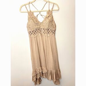 HYFVE Lace Boho Ruffle Romantic Fairy Dress Junior Large Adult XS NEW w/tag N74